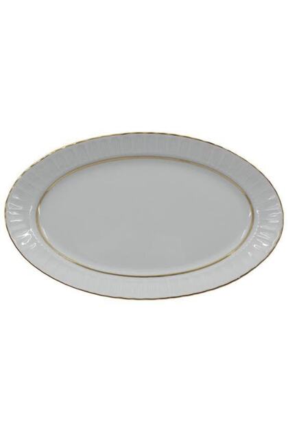 Güral 35 cm Matte Gilded Single Boat Plate