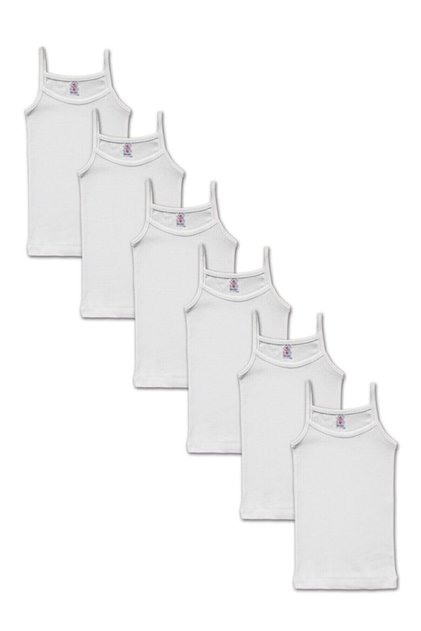 Girl's 3-Piece 100% Cotton Ribbed Rope Strap Undershirt