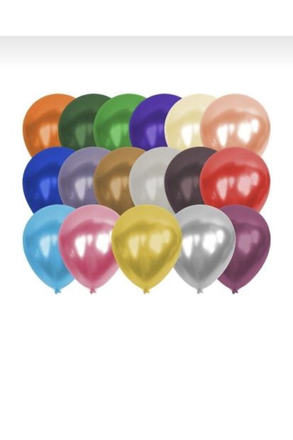 PartyMode 100 Adet Karışık Renk Metalik Balon - 1