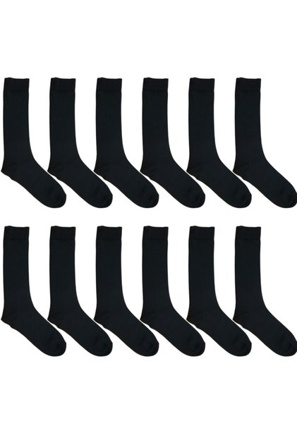 Pack of 12 - Black Color 4 Seasons Long Boots Socks Novice and Belayed Military Material