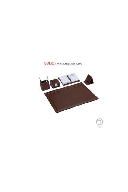 7133 Solıd Kahve 5 Parça Sümen Takımı