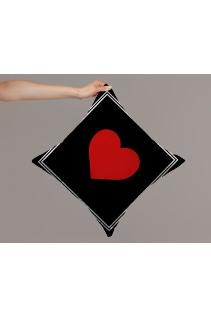 Heart Patterned Double-Sided Throw Pillow Pillowcase