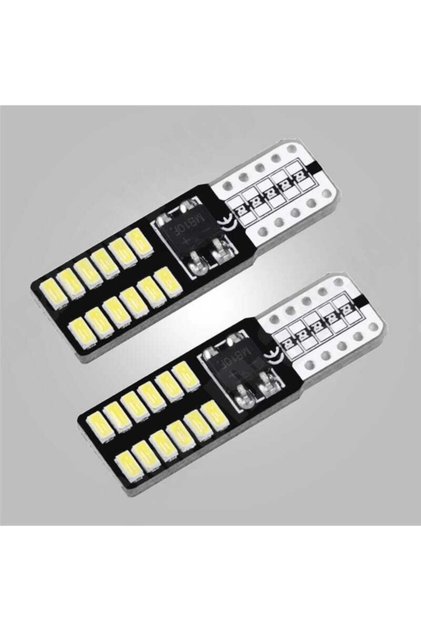 2 Adet Mavi Renk T10 Dipsiz Led Ampul Park Ampulü Gündüz Farı Yüksek Işık Güçlü Canbuslü