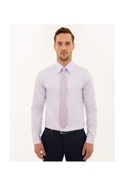 Men's Lilac Slim Fit Shirt