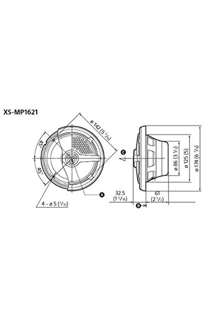 Sony Xs-mp1621 16cm (6,5 INÇ) Marine (deniz Tipi ) 2-yollu Çift