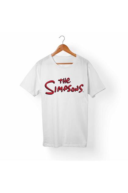 Unisex White The Simpsons T-Shirt