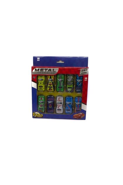 Metal Oyuncak Renkli Araba Seti 10 Lu