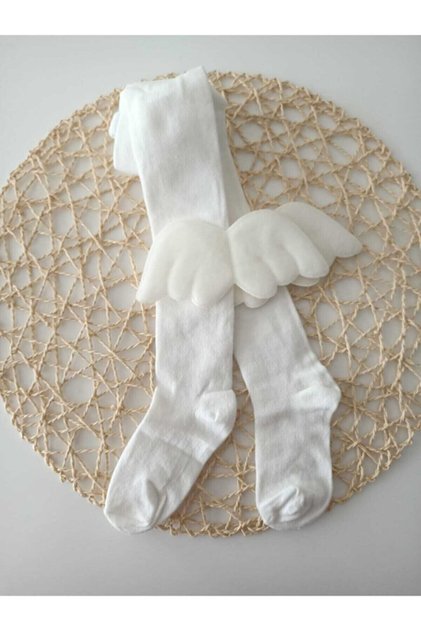 Girl's Pantyhose Angel Winged Ecru