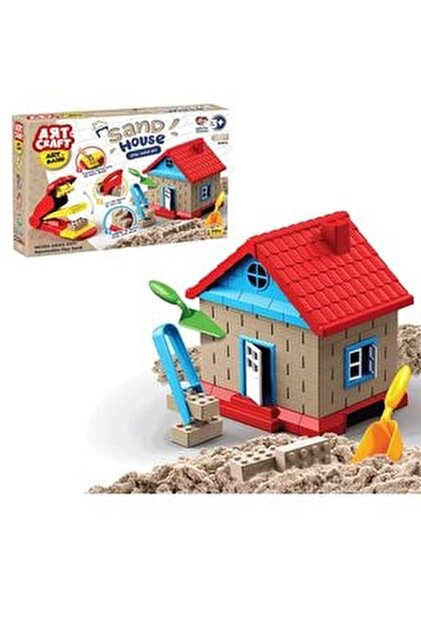 SAZE Art Craft Inşaat Kinetik Kum Ev Seti 750 Gr. - Fiyatı, Yorumları
