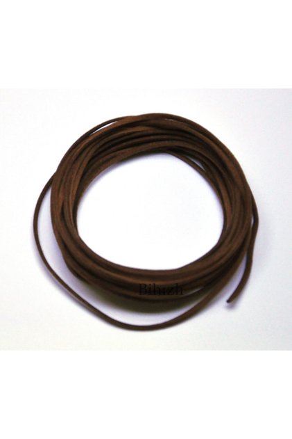 Süet Ip Koyu Taba Rengi ( 5 Metre ) Çap: 3x1,5 Mm