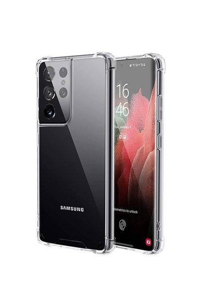 Sm Galaxy S21 Ultra - S30 Ultra Shockproof Darbe Emici Silikon Kılıf Şeffaf