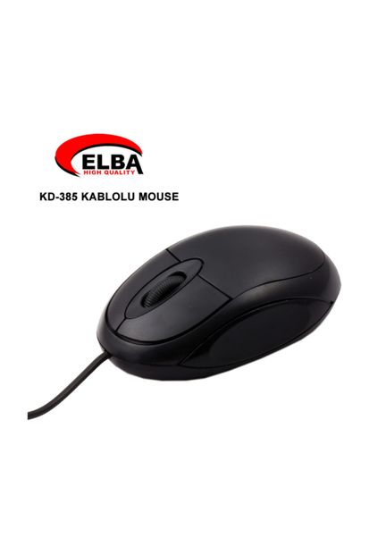 ELBA Kd-385 Siyah Usb Kablolu Optik Mouse 800dpı - 1