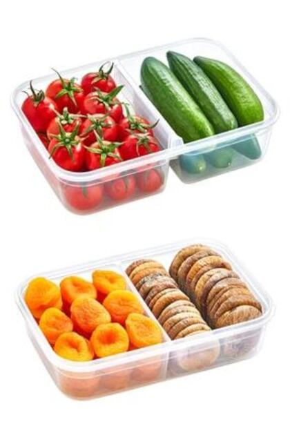 Fresh Box 2 Compartments Leak Proof Storage Container 1+1 Liter