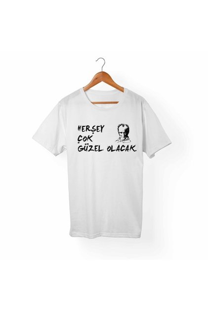 Unisex White Everything Will Be Fine White T-Shirt
