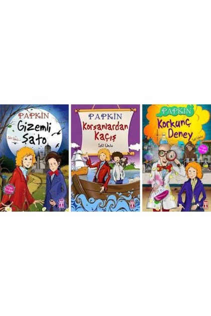Papkin Serisi 3 Book Set - Gizemli Şato - Korsanlardan Kaçış - Korkunç Deney