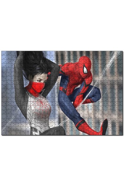Spider Man And Silk Visual 255 Piece Puzzle Jigsaw Puzzle Mdf (wood)