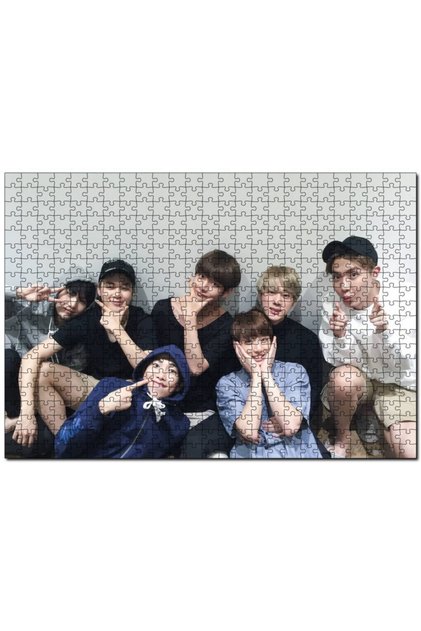 Bts Koreli Gençler Mutlu Yüzleri 255 Parça Puzzle Yapboz Mdf (ahşap)