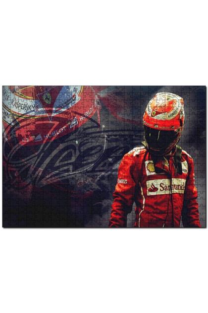 Cakasepetim Ferrari F1 Kimi Raikkonen Image 1000 Piece Puzzle Jigsaw Mdf (Wood)