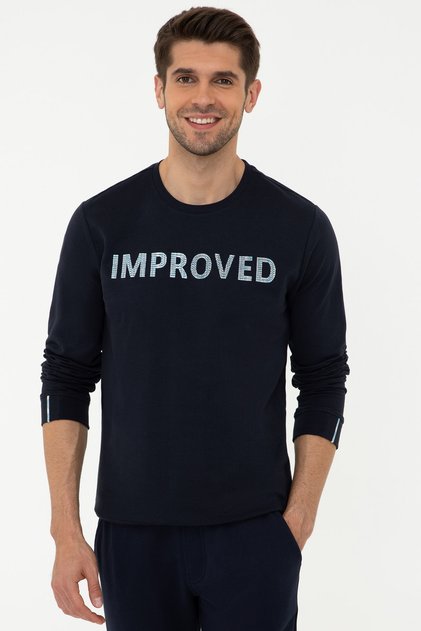 Navy Blue Men's Sweatshirt G021SZ082.000.1288055