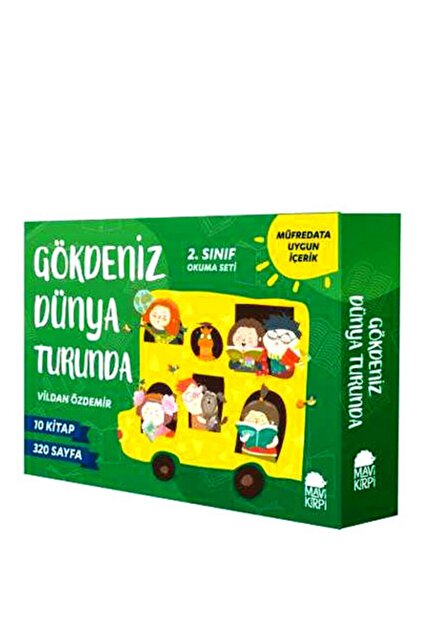 Mavi Kirpi Gökdeniz Dünya Turunda-2.sınıf Okuma Seti-10 Kitap