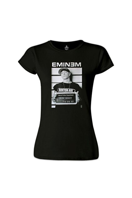 Lord T-Shirt Kadın Siyah Eminem - Detroit Tshirt - BS-1283 - 1