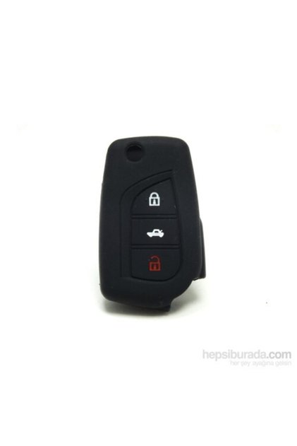Toyota Verso Key Container Protective Silicone Case 3 Keys ( Black )
