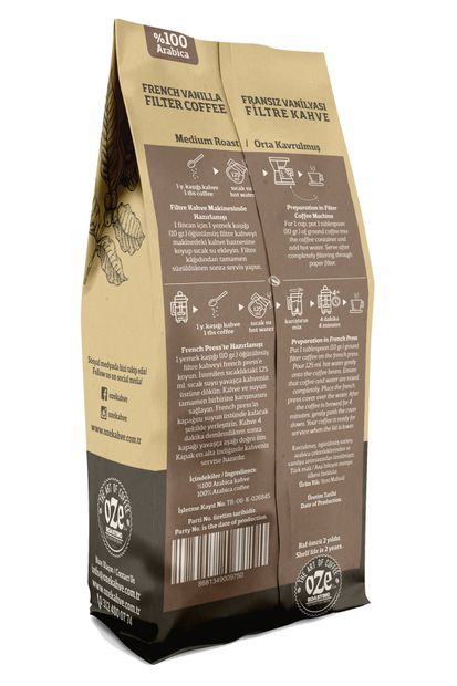OZE KAHVE Vanilya Aromalı Filtre Kahve 250g - 3