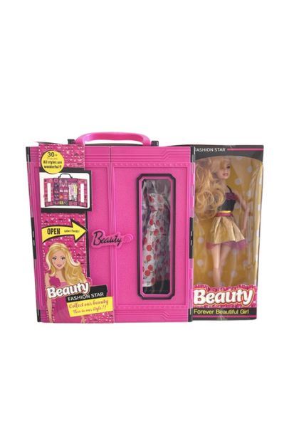 Towsy Toys Barbie Pembe Gardrop Bebekli - 1