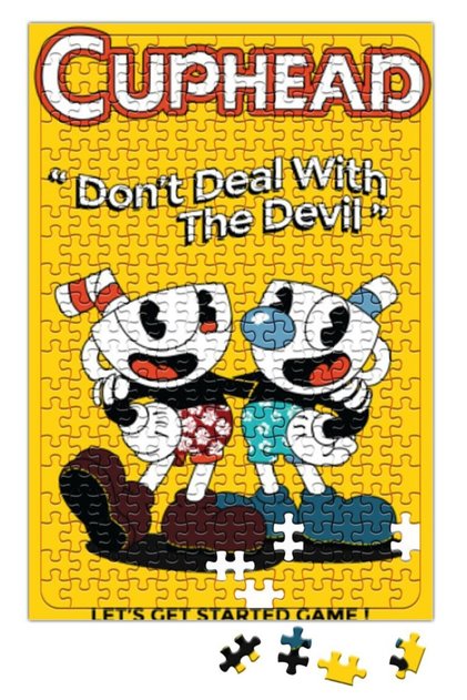 لعبة ألغاز لا تتعامل مع الشيطان مكونة من 240 قطعة من Cuphead