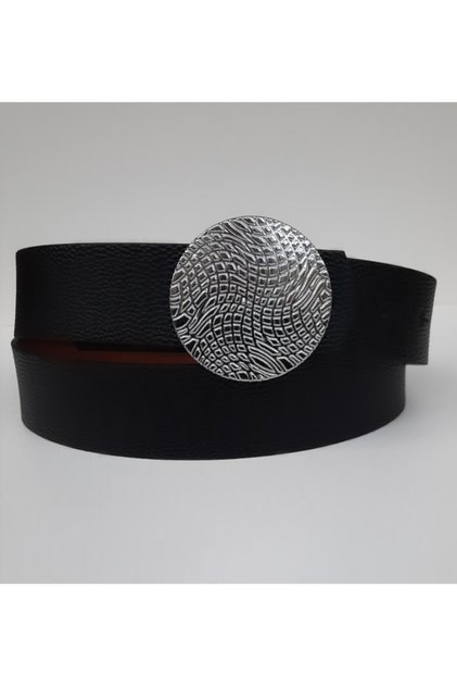 Women's Black Cowboy Buckle Belt, Jean Belt, Jacket Belt, Trouser Belt