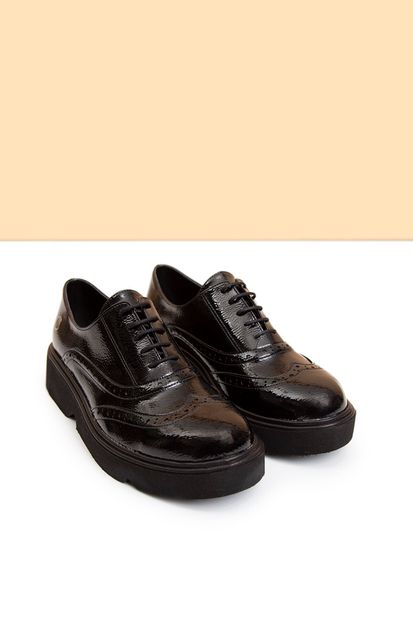 Pierre Cardin Pc-50420 Rugan Siyah Kadın Ayakkabı - 1