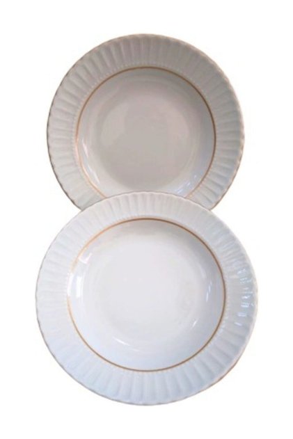 6-Piece 22 Cm Gilded Dinner Plate (6-Piece Plates)