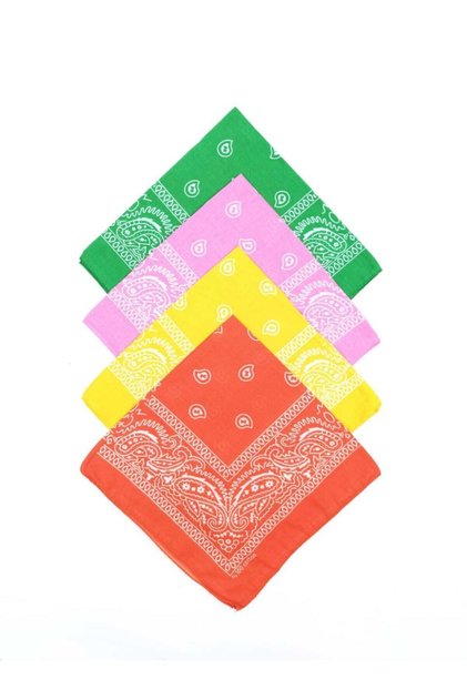 4 Pieces Ethnic Patterned Cotton Scarf