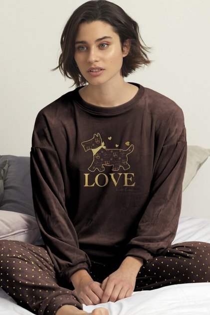 55853 Velvet Pajama Set