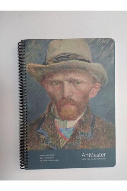 Art Master 100 Sheets Checkered Cardboard Cover Medium Size Notebook