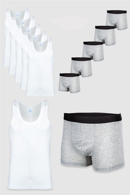 5-Piece Men's Cotton Lycra Athlete Boxer Set