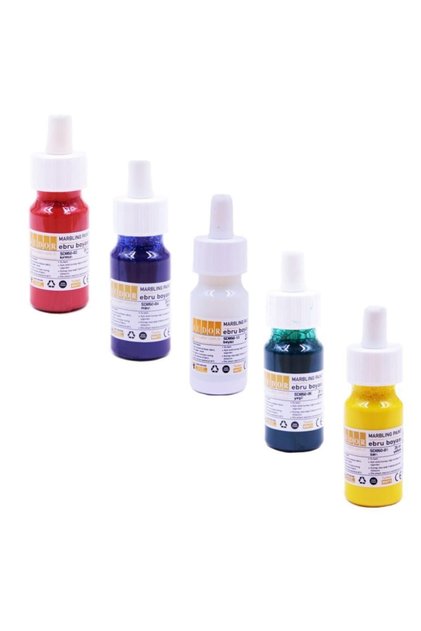 Ebru Boyası 25 Ml. Kırmızı - Mavi - Yeşil - Sarı - Beyaz