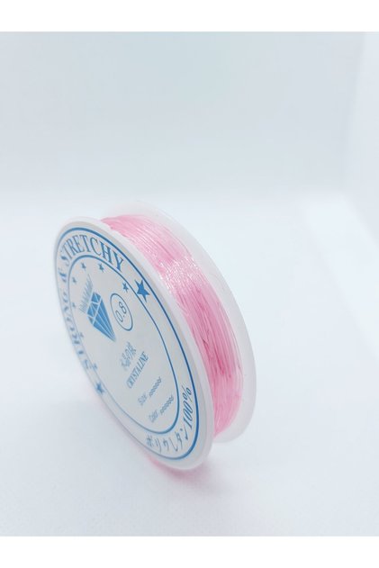 Colorful Flexible Bracelet Rope Rubber Fishing Line Pink – Knitting Rope