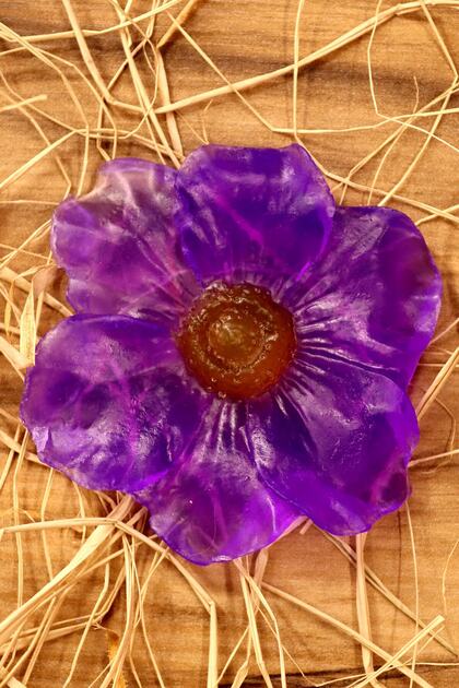 Decorative Gift Jasmine Scented Purple Water Lily Flower Figured Decorative Bath Soap - 100% Natural