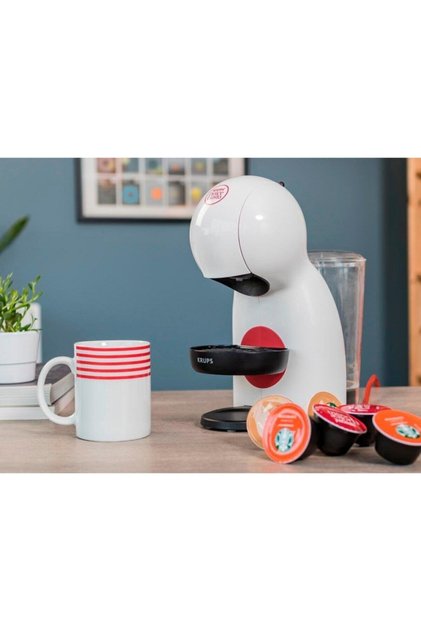 Espressor cu capsule Krups NESCAFÉ® Dolce Gusto® Piccolo XS KP1A0110, 1600W, 15 bari, functie eco, capacitate rezervor 0.8L, alb