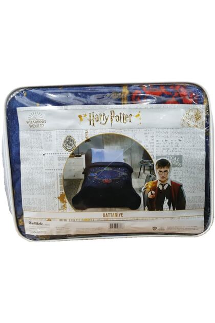 Blue Harry Potter Hogwards Single Printed Blanket