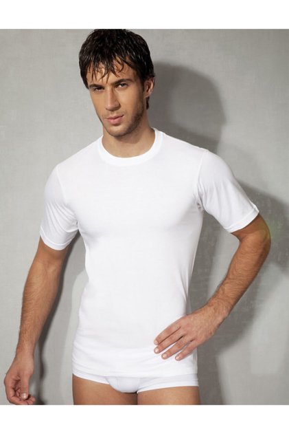 Tricou alb cu mânecă scurtă pentru bărbați
