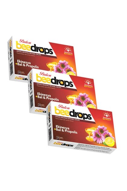 Beedrops Echinacea+honey-propolis Lemon Flavored 24 Drops X 3 Boxes
