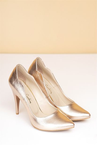 Pierre Cardin Kadın Topuklu Ayakkabı, Rose Gold (Pc-50181) - 1