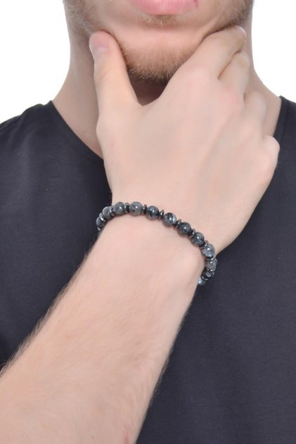 MEN'S AGATE NATURAL STONE BRACELET