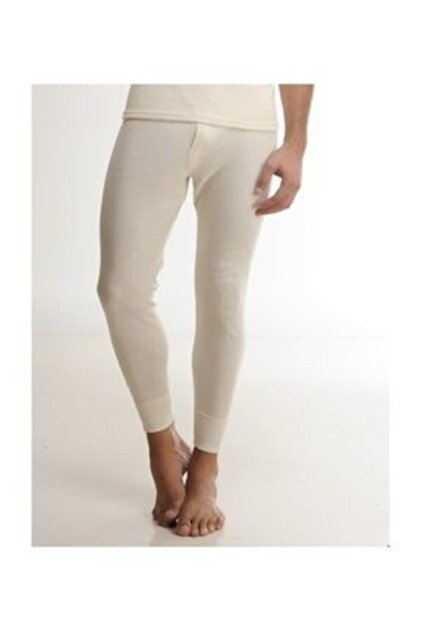 Men's Ecru Elastic Pure Wool Tights