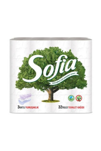 J-60 Sofıa 500838 32'li Beyaz Tuvalet Kağıdı Üç Katlı