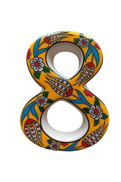 El Yapımı Seramik Kapı Numarası, Kapı Numaraları Sarı 8