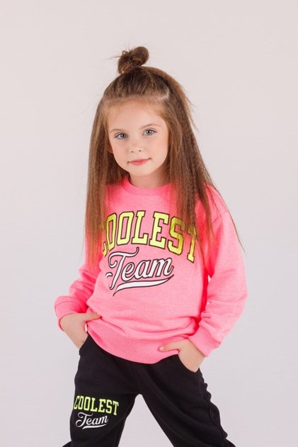 Girl's 4-14 Years Old Tracksuit Set Front Pocket Double Set Ilk9421