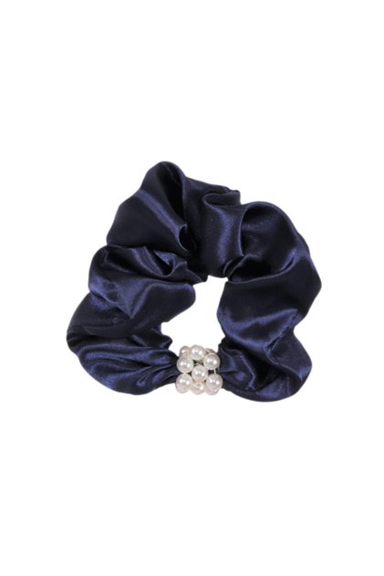 Hahai Women's Pearl Bead Detailed Scrunchie Buckle